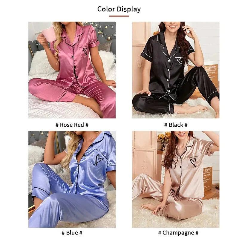 Women's Satin Pajama Set