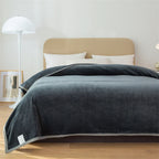 Luxury Solid Color Weighted Blanket,360 GSM Coral Fleece