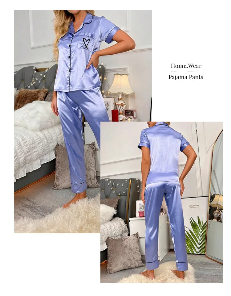 Women's Satin Pajama Set