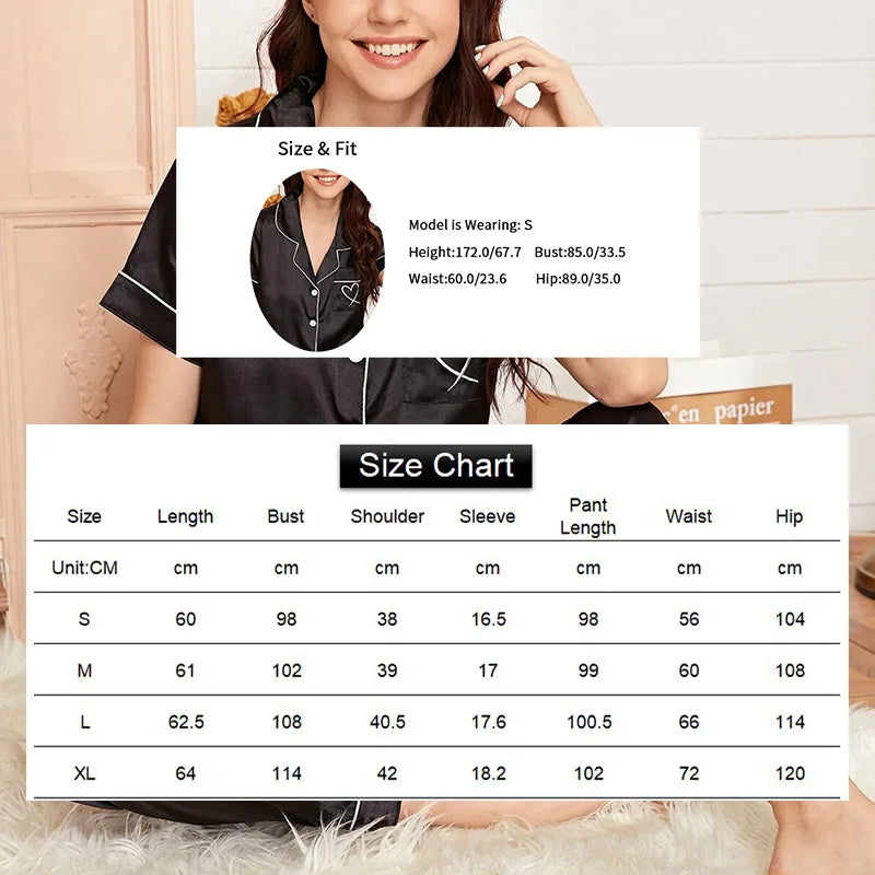 Women's Satin Pajama Set