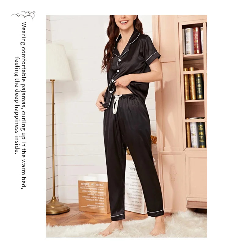 Women's Satin Pajama Set