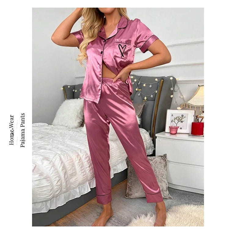 Women's Satin Pajama Set