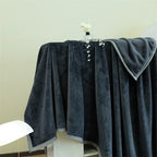 Luxury Solid Color Weighted Blanket,360 GSM Coral Fleece