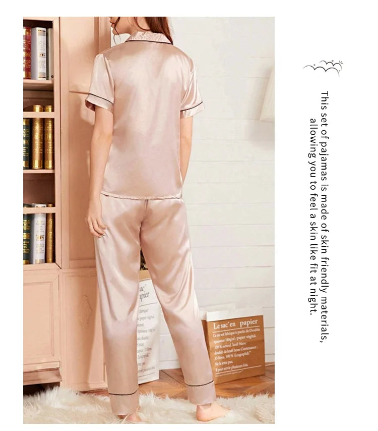 Women's Satin Pajama Set