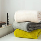 Luxury Solid Color Weighted Blanket,360 GSM Coral Fleece