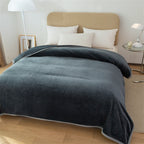 Luxury Solid Color Weighted Blanket,360 GSM Coral Fleece