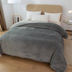Luxury Solid Color Weighted Blanket,360 GSM Coral Fleece