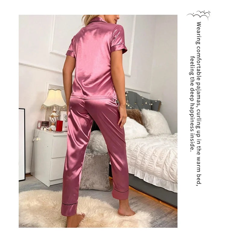 Women's Satin Pajama Set