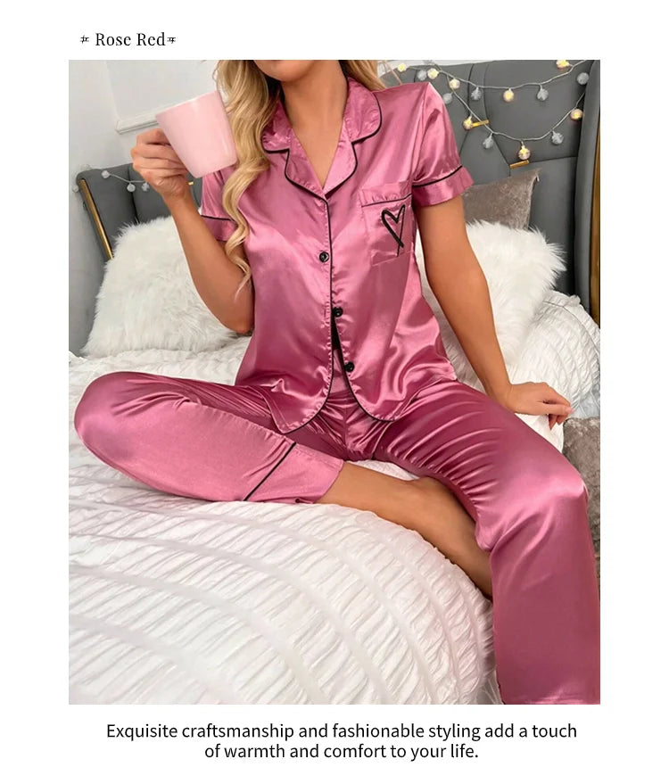Women's Satin Pajama Set