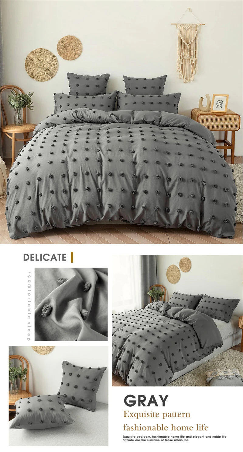 Luxury Tufted Duvet Cover Set
