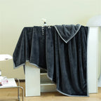 Luxury Solid Color Weighted Blanket,360 GSM Coral Fleece