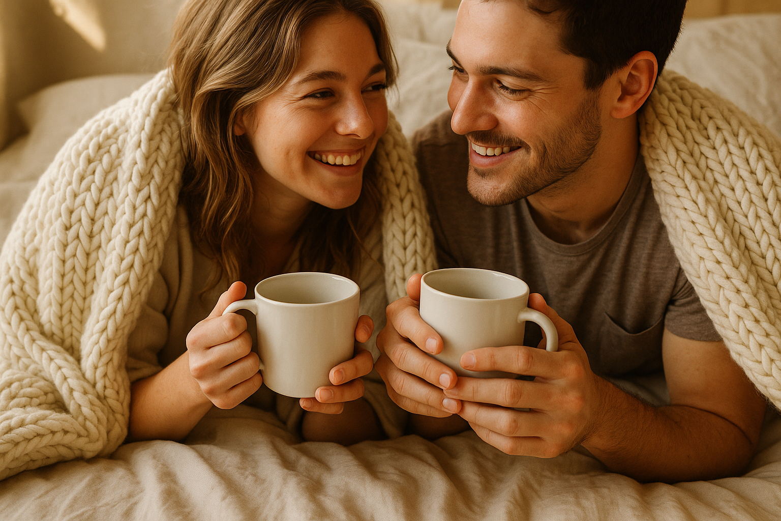 Couple Cozy Moment